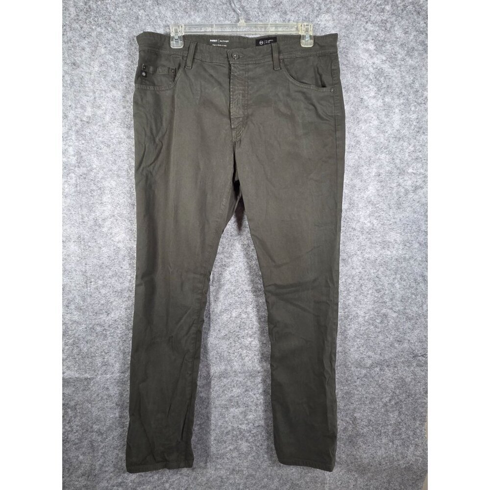 AG Adriano Goldschmeid Men's Casual Straight Leg Chino Pants Olive Size 38x34